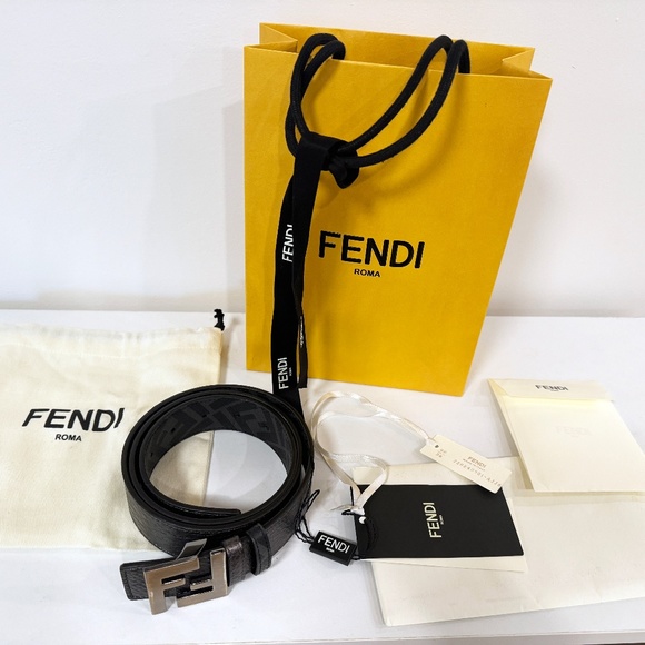 *SOLD* Fendi Squared FF Monogram Reversible Belt *Authentic* - Picture 2 of 10